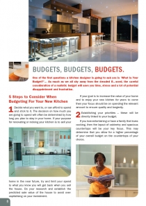 Budgets, Budgets, Budgets.