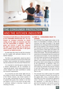The Consumer Protection Act and the Kitchen Industry