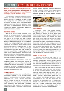 Beware! Kitchen Design Errors