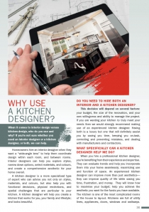 Why use  a Kitchen Designer?