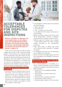 Acceptable Tolerances for Disputes and Site Inspections