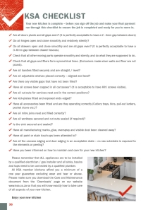 KSA Kitchen Checklist