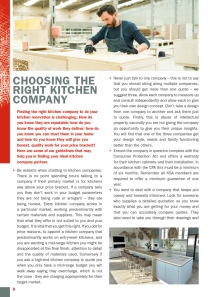 Choosing The Right Kitchen Company