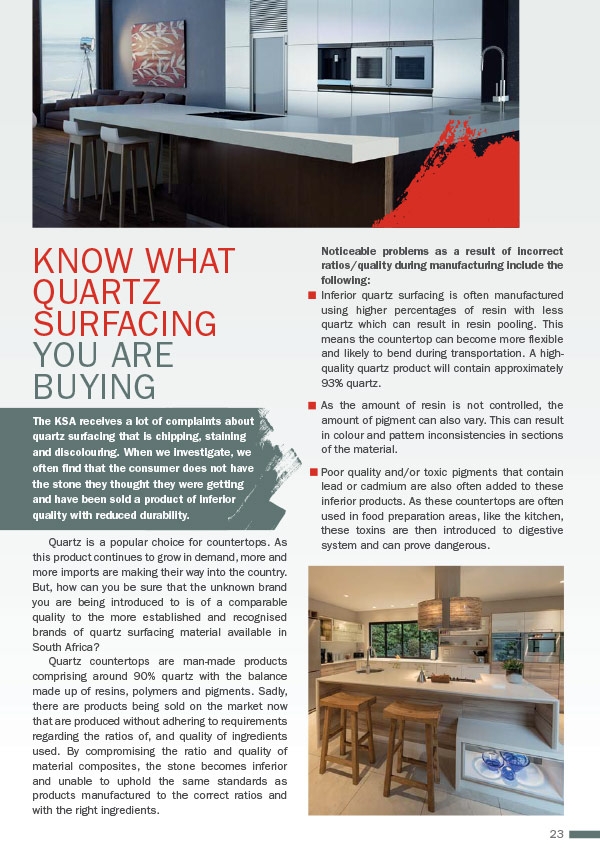 Know what Quartz Surfacing you are buying