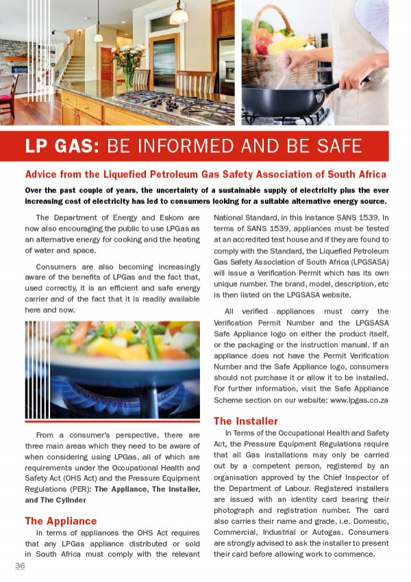 LP Gas - be informed and be safe