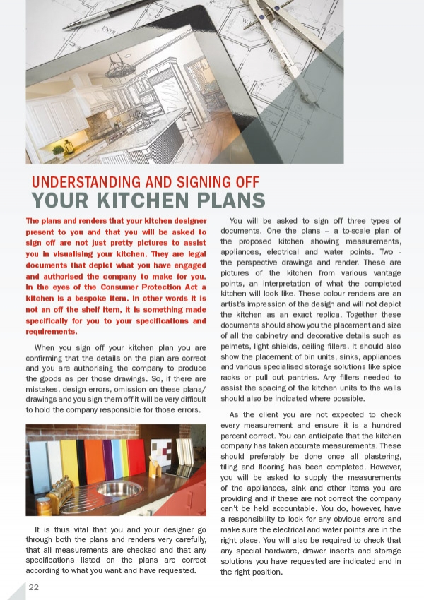 Understanding and Signing Off your Kitchen Plans