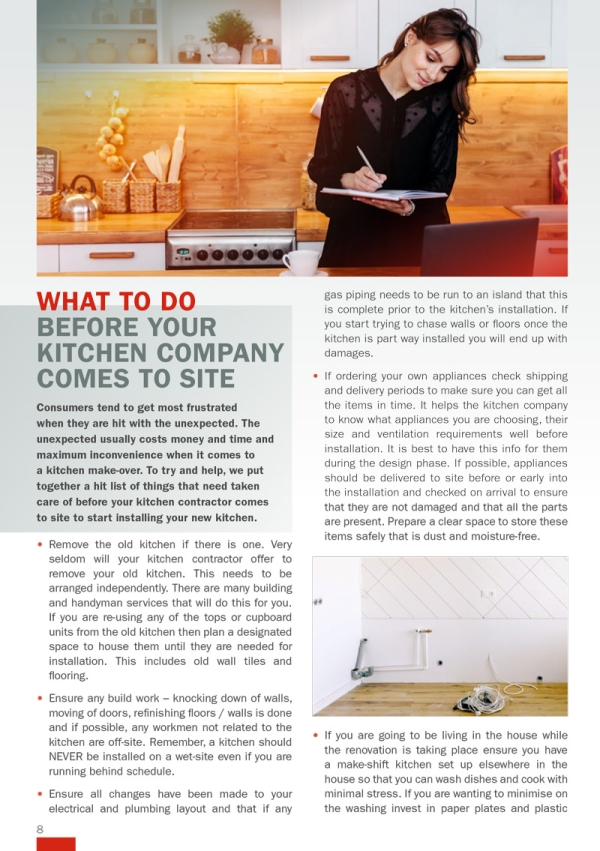 What to do before your kitchen company comes to site