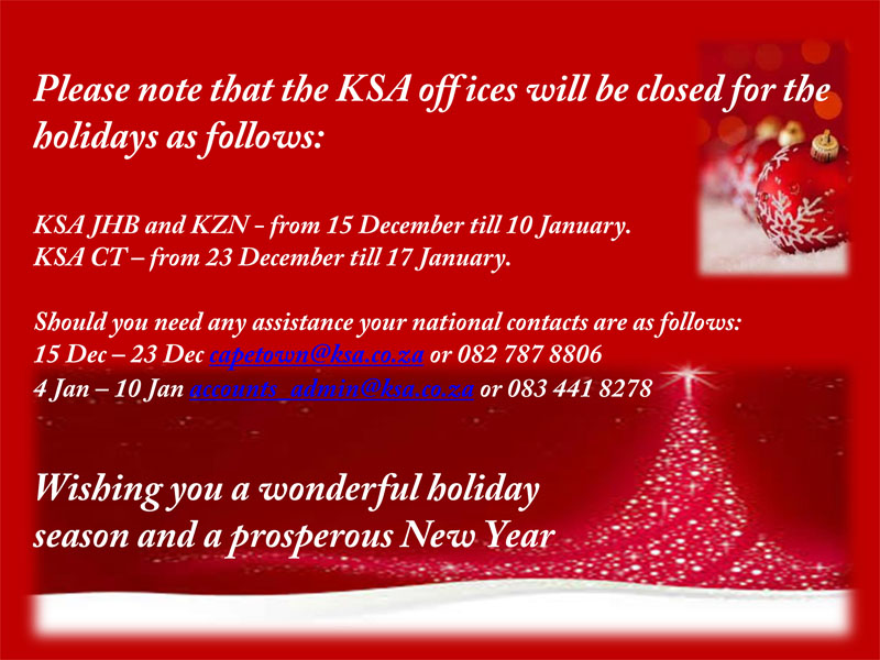 KSA office closure 2015