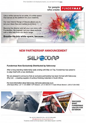 Salvacorp enters into partnership with Fundermax
